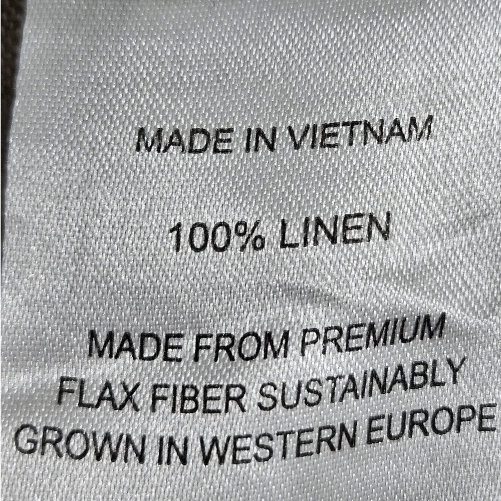 Quince Tapered Ankle Pants L Flax European Linen Elastic Waist LB94202-JDAVN01